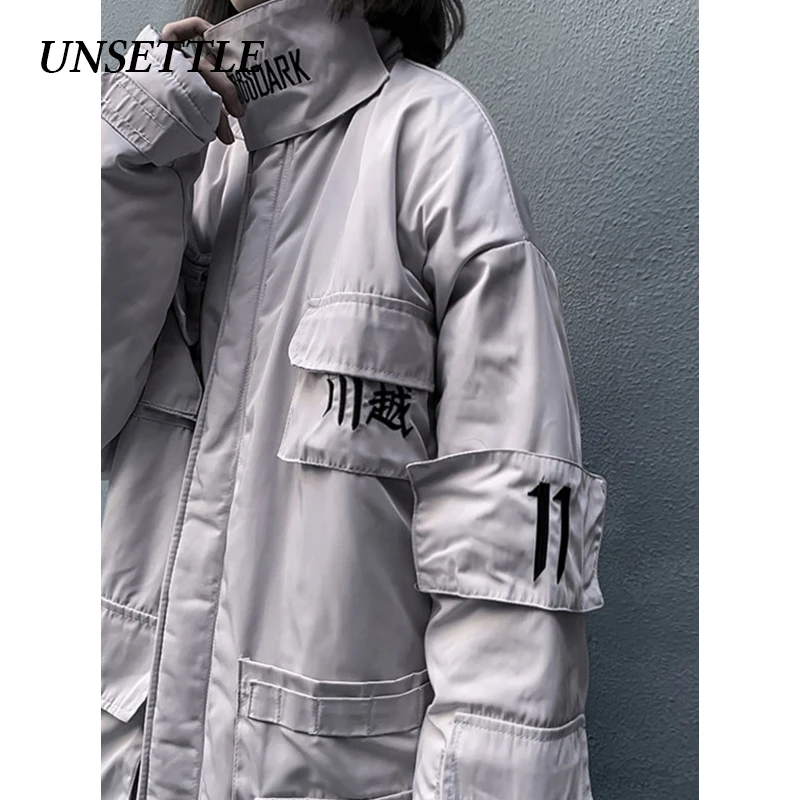 UNSETTLE 2019AW Мужская Уличная парка Мужские/Женские карго несколько карманов толстые теплые зимние куртки пальто Мужская ветровка