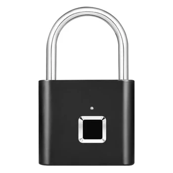 

Waterproof Fingerprint Smart Lock Keyless Padlock for Door Box Bag USB Charging Lock PI669