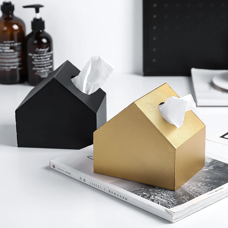 Luxury Simple Tissue Box Nordic Golden Living Room Modern Holder Storage Vloeipapier Creative Home Decoration New MM60ZJH | Дом и сад