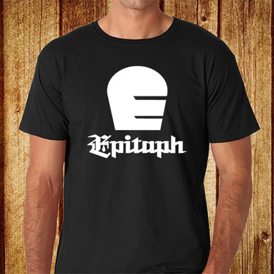 New Epitaph Records Rock Music Logo Men'S Black T-Shirt Size S-3Xl Free Shipping Street Tee Shirt | Мужская одежда