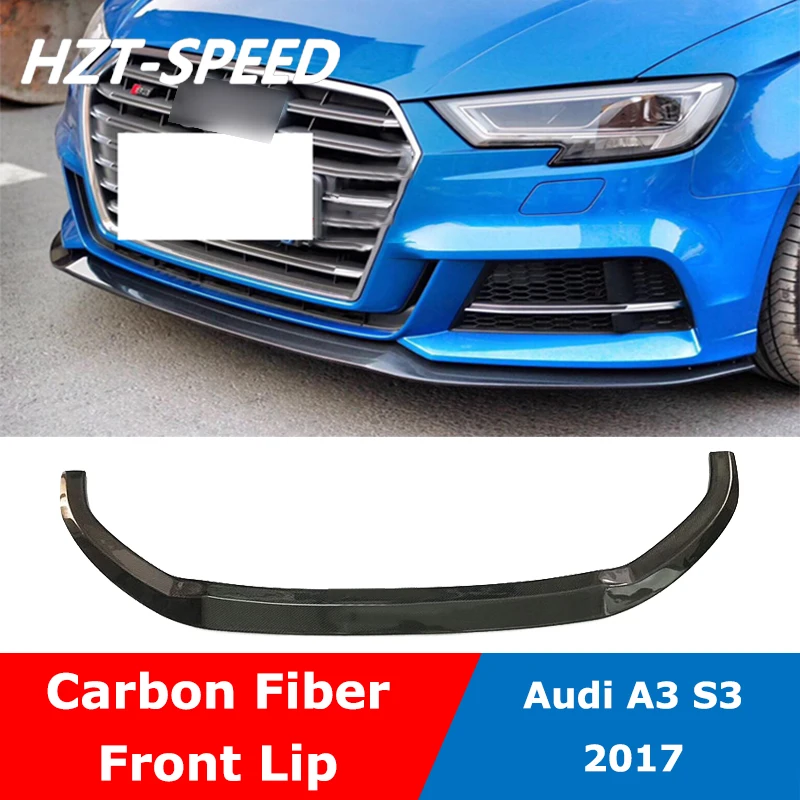A3 S3 углеродное волокно передний спойлер бампер Лопата диффузор для Audi A3 Sline S3 Седан 4 двери автомобильный стиль не A3 стандарт