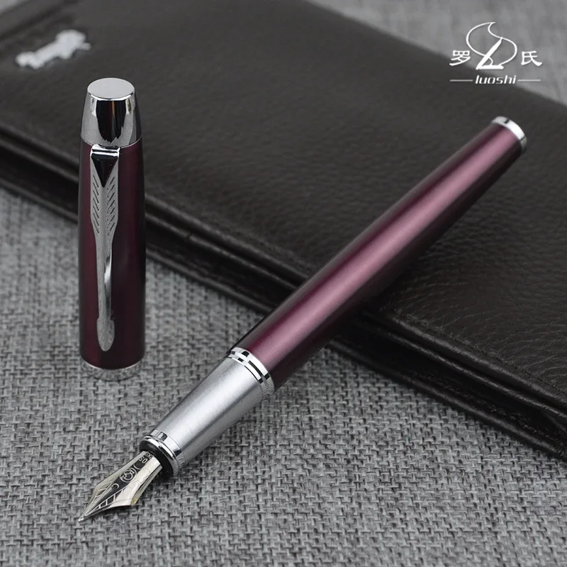 wine red 1 шт., роскошная металлическая подарочная авторучка, высокое качество, металлические ручки для письма, каллиграфии, офисные школьные канцелярские принадлежности 03923 - Цвет: wine red