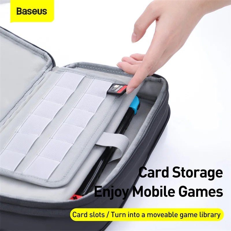 Baseus New Storage Bag Portable organizer Game Card Storage For Nintendo Switch Lite Mini Digital Storage Bag Cable