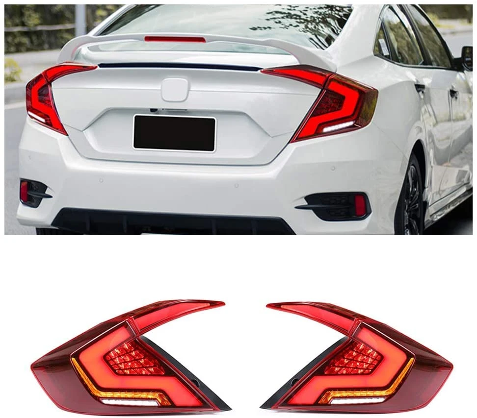 車用リアドライビングライト ダイナミックリバースシグナル テールライト ホンダシビック セダン用 16 Aliexpress