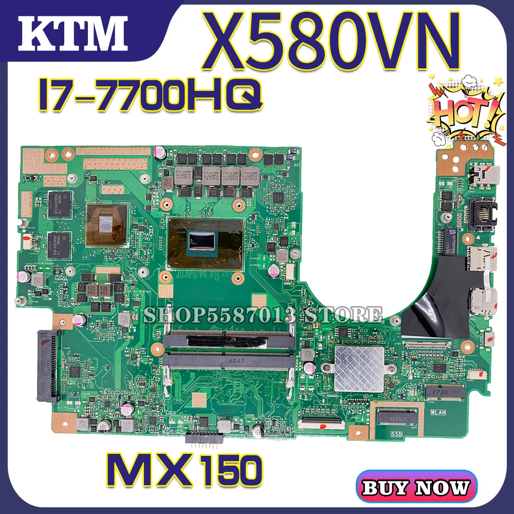 

UX580V for ASUS X580VD X580VN UX580VD UX580VN X580V laptop motherboard mainboard 100% test OK I7-7700HQ cpu MX150