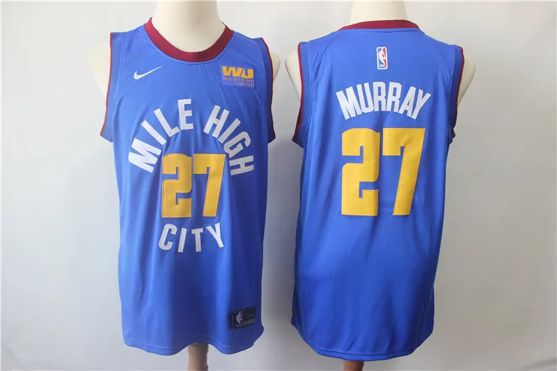 6 Новинка мужской бейсбольный мяч Денвер Аллен Айверсон#15 Nikola Jokic#27 Jamal Murray майки - Цвет: 6