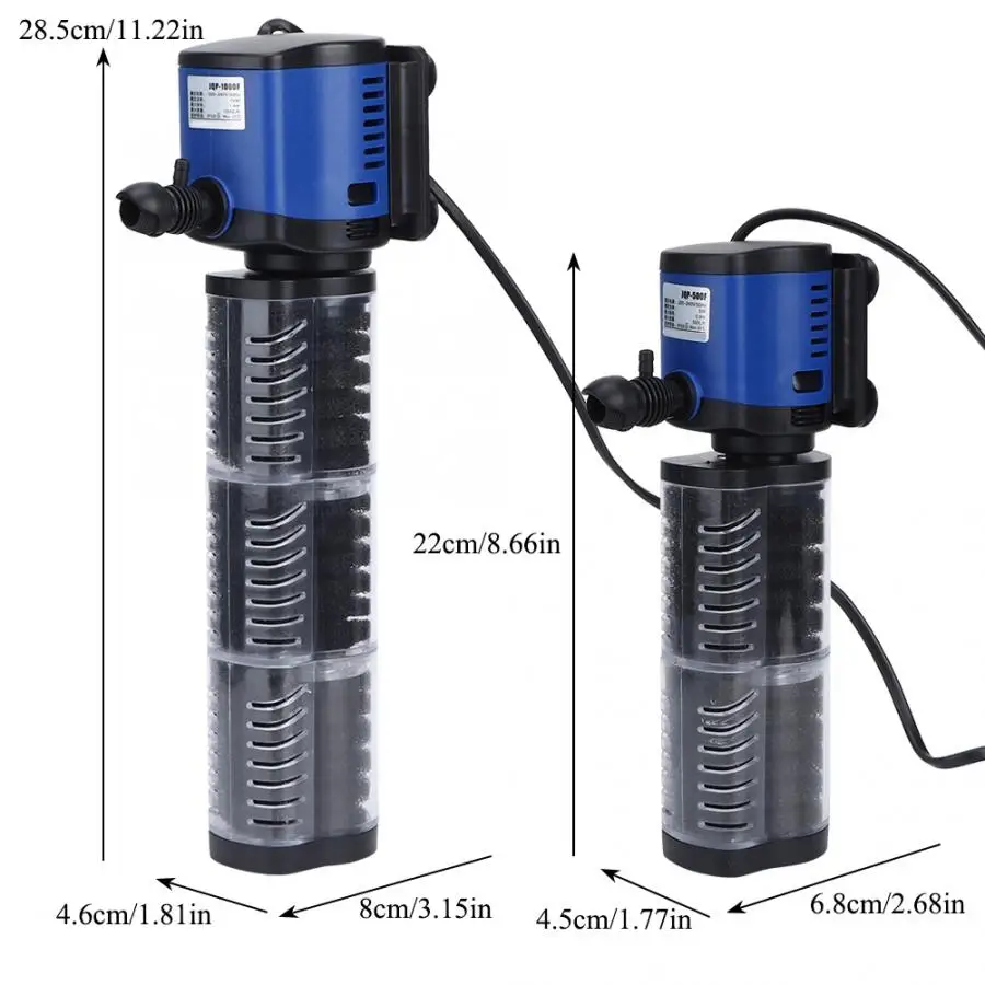 Aquarium Fish Tank Power Filter Submersible Pump Mute Aeration Pumps CN 220-240V Water Pump External Aquatic Pump Pets Products