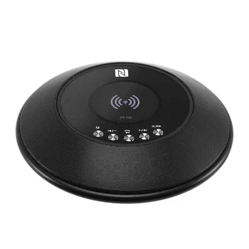 

Wireless Charging Stereo Bluetooth Speaker QI Wireless Charger Digital Screen Card Speaker