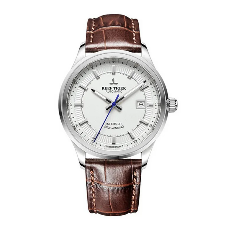 automatic watch p14 Мужские автоматические часы, мужские наручные часы Reef Tiger, роскошные часы reloj, 100 м, водонепроницаемые механические наручные часы montre homme RGA8015 - Цвет: automatic watch p14