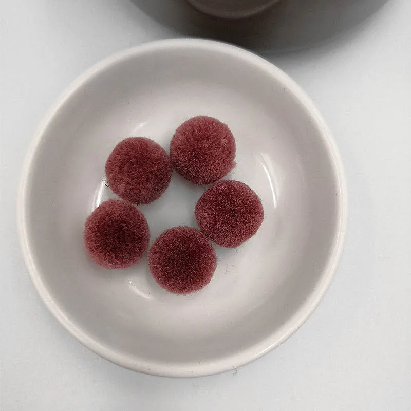 Wine Red 15/20/25/30 мм кашемира босоножки с помпонами из меха ремесла Сделай Сам мягкие шары помпоны ручной работы для детей игрушки свадебный Декор Сделай Сам швейного Ремесла поставок - Цвет: Wine Red