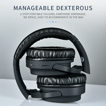 

Wireless headset Bluetooth 5.0 foldable headset with microphone Super HiFi subwoofer supports TF FM wireless Bluetooth for Xiomi