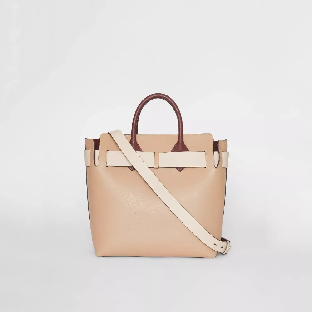 Кожаные сумки Burberry, средний трёхцветный кожаный ремень, женская сумка, повседневные женские сумки, сумка через плечо, женская сумка 80095851