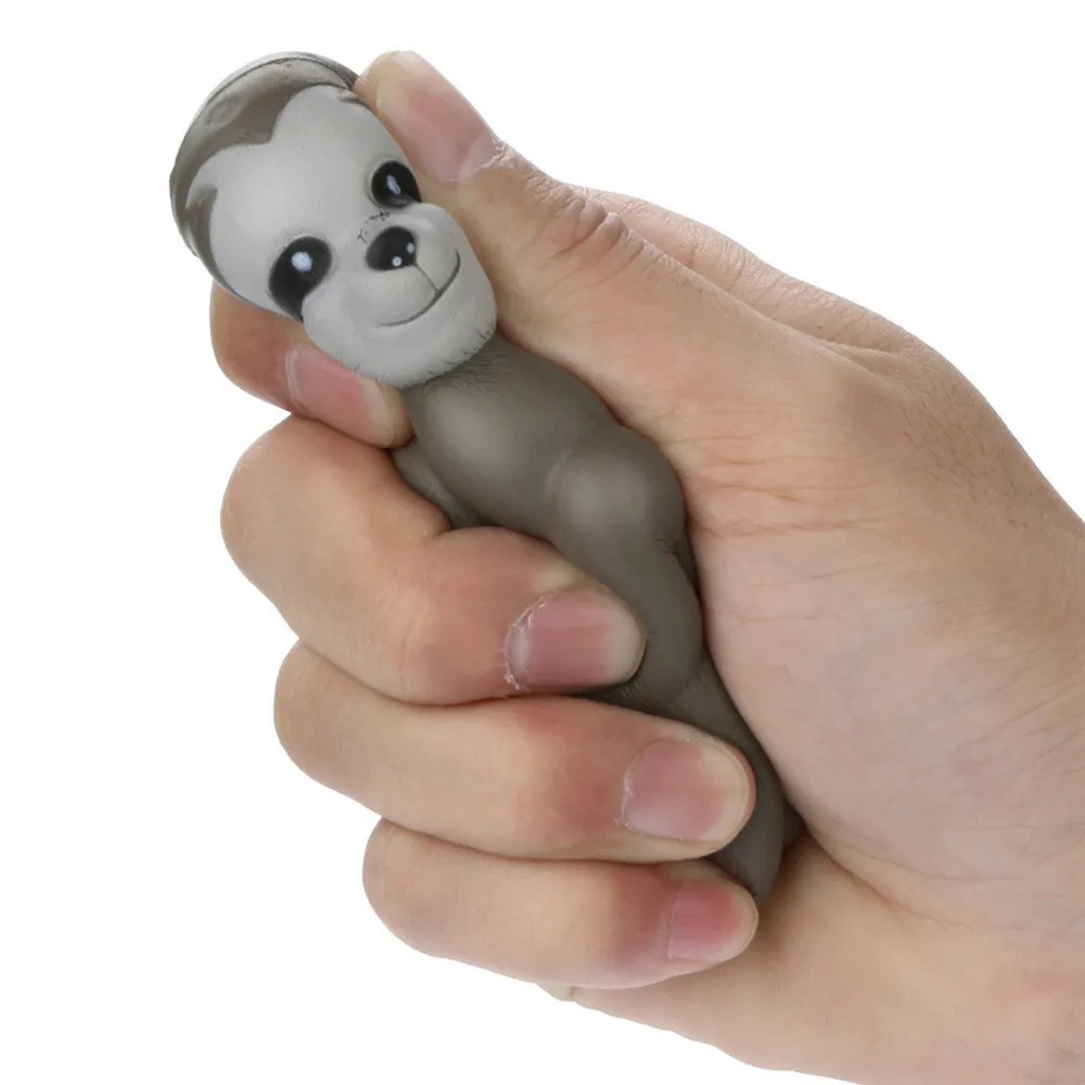 Funny Cute sloth Rebound PU Toy Soft rubber Squeeze Toys Stress Relieve Toys Cartoon Decoration doll Stretchy Healing toys #A