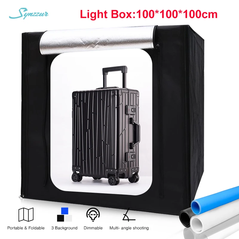 

39.3 Inch 100CM Folding Photo Studio Lighting With Photography Background Carry Bag Multi-angle Photo Light Shooting Tent Box