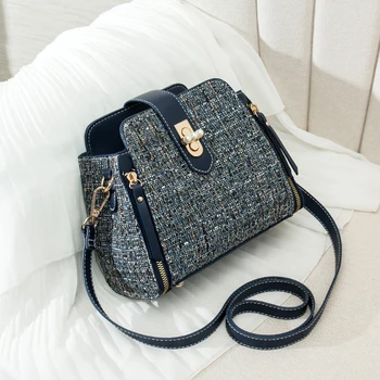 

Crossbody Bag Bucket New Korean Fashion Genuine Leather Women Shoulder & Cow Flap Pocket Interior Slot Single