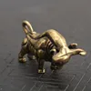 Wall Street Brass Bull Mini Animals Statue Handmade Home Decor Ornaments Crafts Copper Miniatures Figurines Desk Decoration Gift ► Photo 3/6