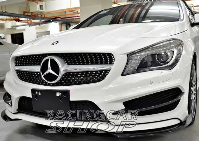 Неокрашенный губа-накладка спойлер для Benz W117 C117 CLA200 CLA250 1 пара 2013UP M004F