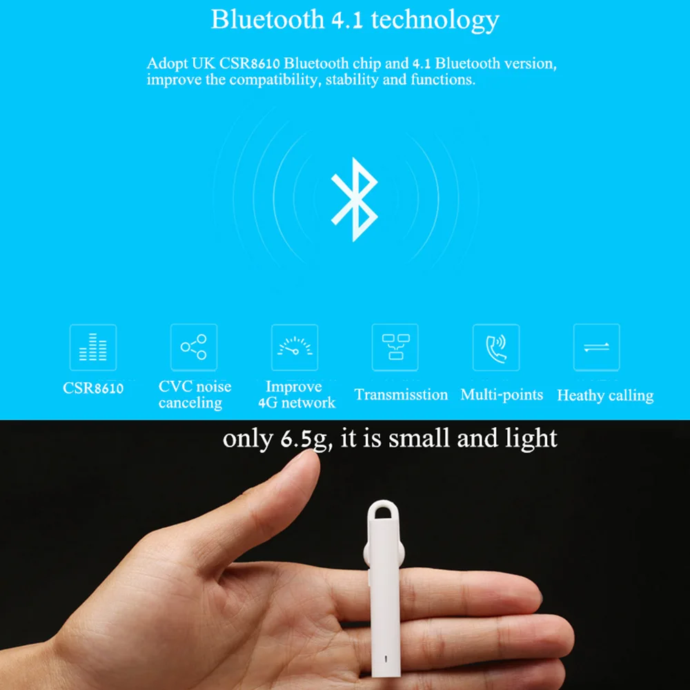 Оригинальные bluetooth-наушники Xiao mi, молодежная версия, гарнитура с шумоподавлением, bluetooth 4,1, Xiaomi mi, handfreeнаушники с mi c