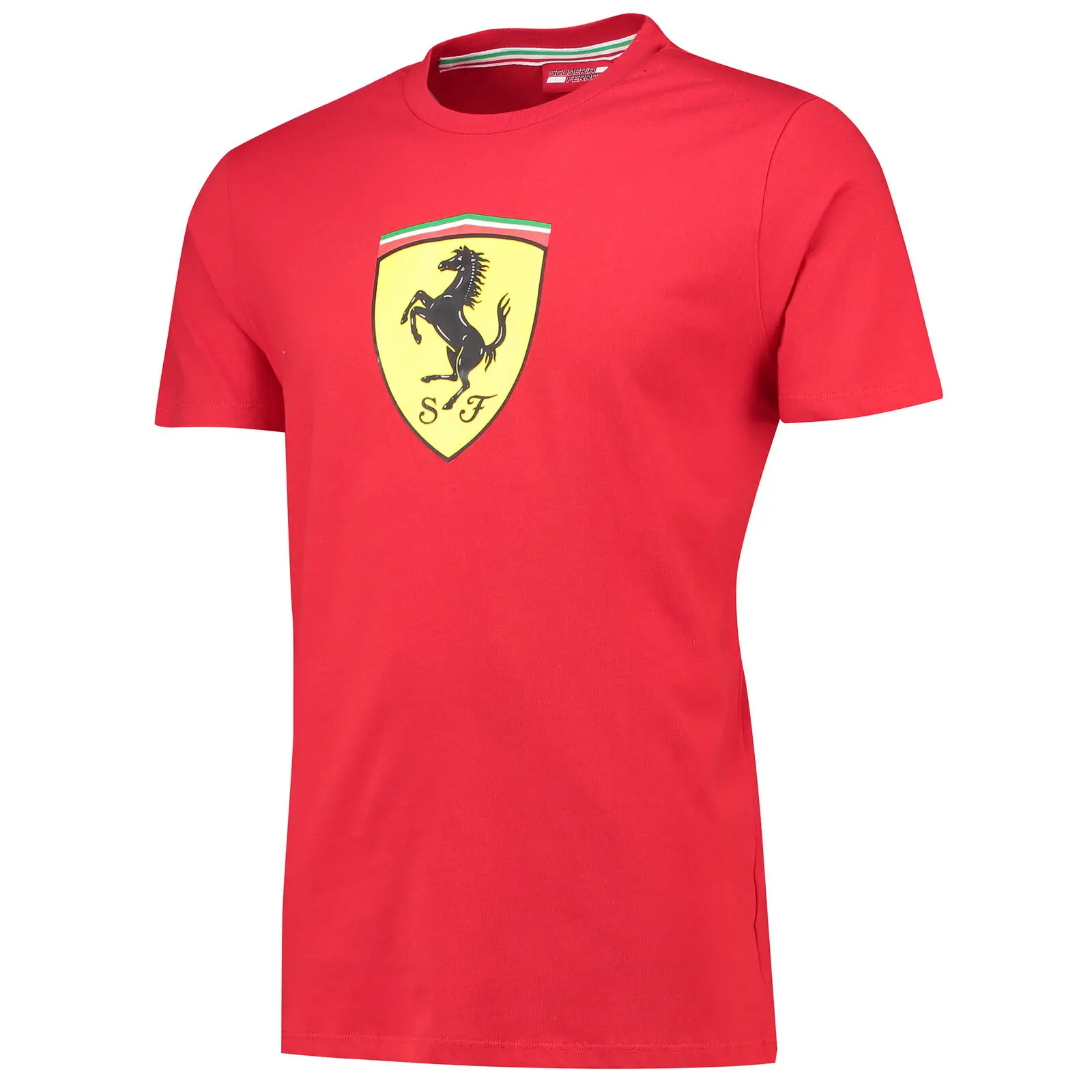 

Scuderia Ferrari Essentials Classic T Shirt Tee Top Red Mens Fanatics