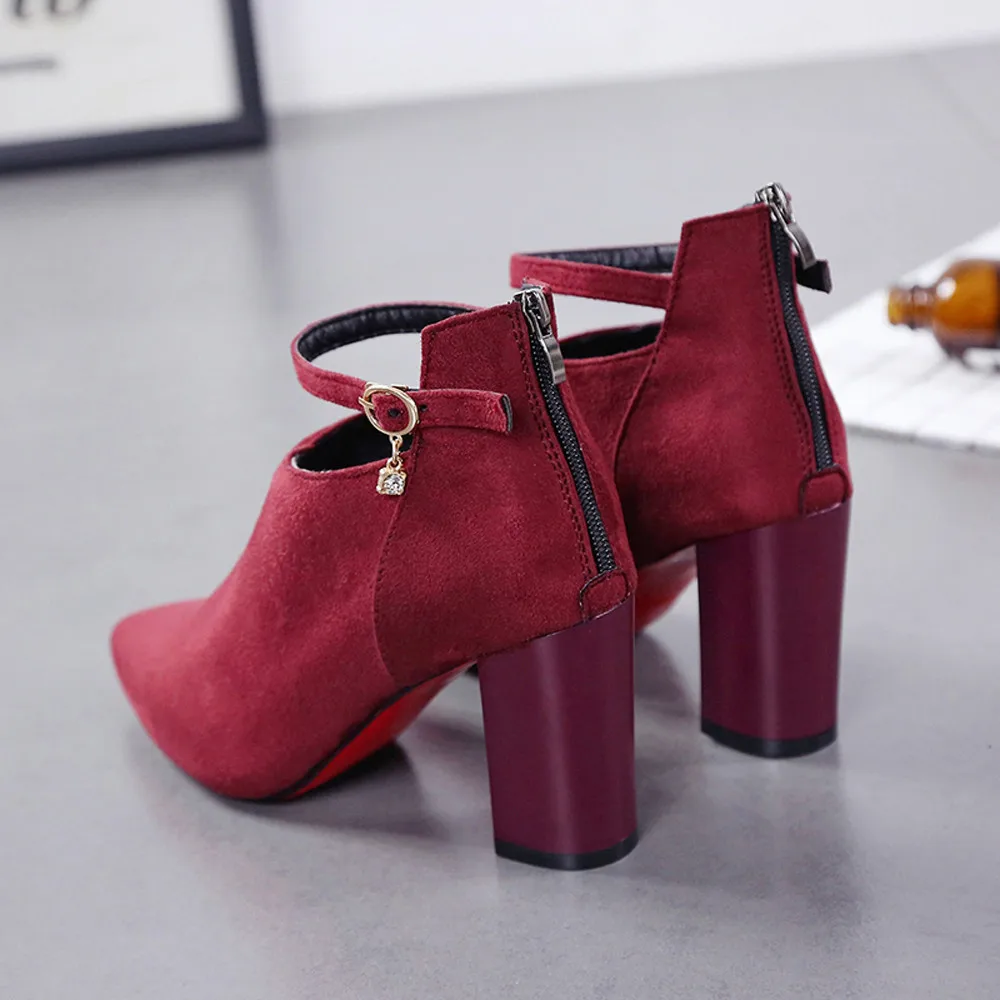 Женские осенние ботинки коллекция 2019 года вечерние туфли в стиле ретро на