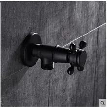 Европейский стиль Медь Ретро черный бронзовый водонагреватель бассейна кухня керамическая раковина для умывальной раковины в туалете щетка треугольный клапан горячей и холодной