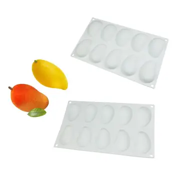 

3D Mango Shape Moulds Silicone Mold Cake Mousse For Ice Creams Chocolates Pastry Art Pan Dessert Bakeware Cake Decorating Tools