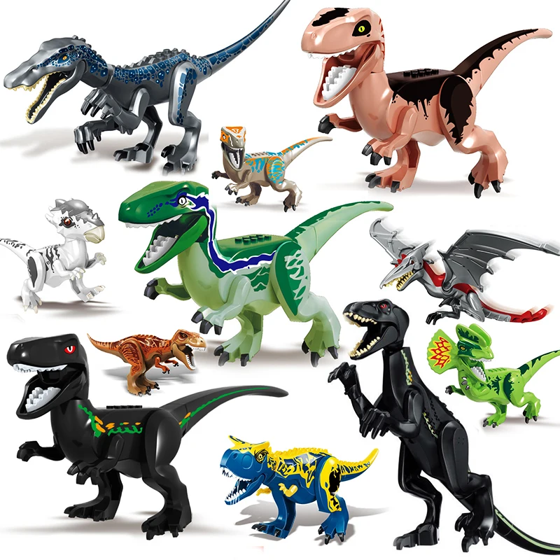 Динозавры мир Юрского периода совместимый с indominus T rex велоцирапторы Блоки