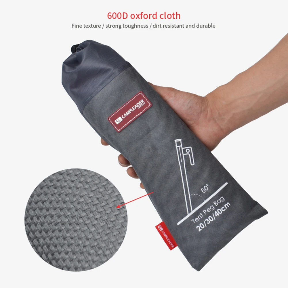 600D Oxford Cloth Tent Nail Hammer Storage Bag Portable Durable Dirt Resistant Drawstring Tent Camping Tools Accessories camping storage bag camping tent accessories