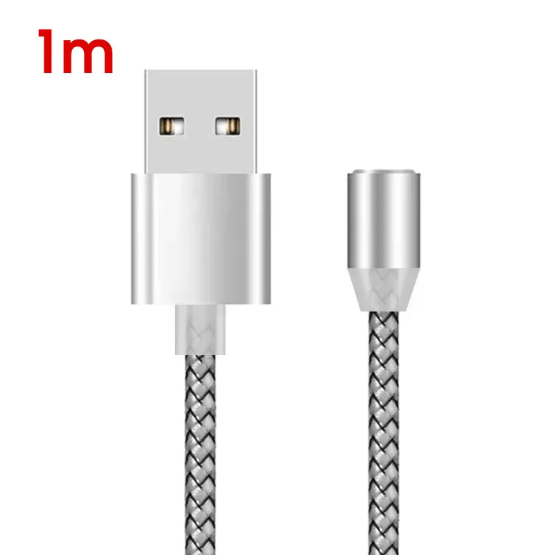 Магнитный зарядный кабель 1 м 2 м, кабель Micro USB для samsung Galaxy A50 A70, Магнитный зарядный кабель usb type C, светодиодный шнур для зарядки