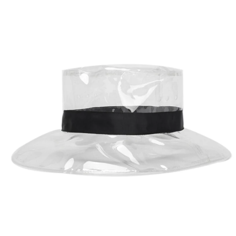 Fashion Lady Visor Fisherman Hat Solid Women'S Beach Sun Waterproof Rain Hat Plastic Wide Brim Caps Casual Travel Caps