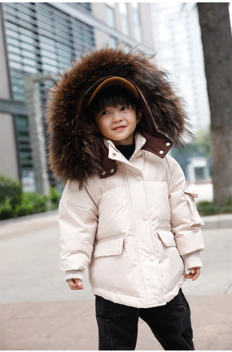 Winter Coats for Baby Boys Grils Down Puffer Hooded Windproof Jacket 