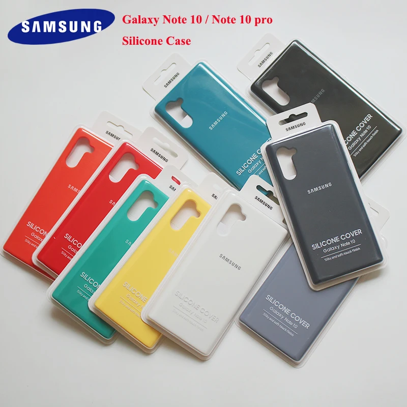 

Original Samsung Note 10 Pro Case Liquid Silicone Case Silky Soft-Touch Shell Cover For Galaxy S10 Plus/S10E With Box 9 Colors