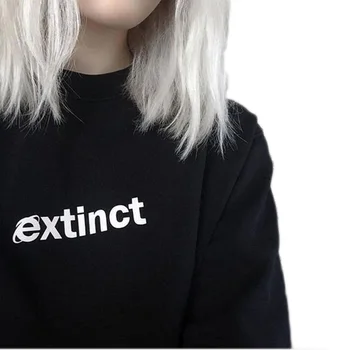 

Extinct Sweatshirt 90s Internet Explorer Vaporwave Funny Streetwear Women Pullover Fashion Black White Crew Neck Hoodies