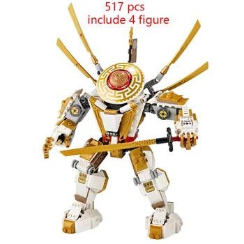 

2020 NEW Ninja Gold Mecha Building Blocks Bricks Sets Classic Movie Model Kids Compatible Lepining 71702 Toys for Gift
