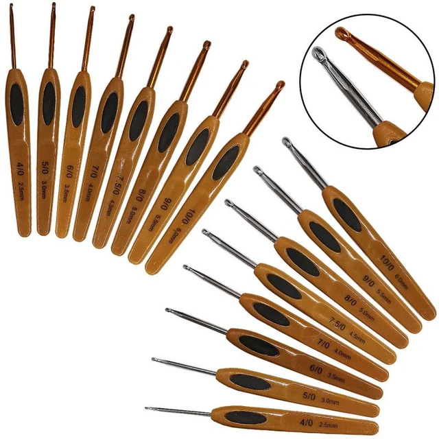 Size 6 5mm 7 0mm 8 0mm 9 0mm 10 0mm Crochet Hooks Set Ergonomic Grip Soft  Handle for sale online