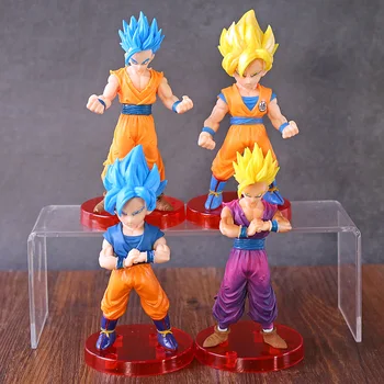 

Dragon Ball Z Super Saiyan Son Goku Gohan PVC Figure Collectible DBZ Figurine Toys 4pcs/set