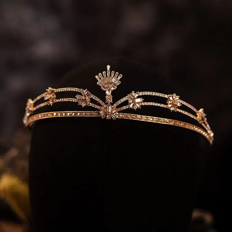 Coroas de Noiva Festa de Casamento Acessórios de Cabelo Niushuya Deslumbrante Cristal Tiara Noiva Bandana Princesa Diadem Headpieces Casamento 3 Niushuya deslumbrante cristal coroas de noiva tiara
