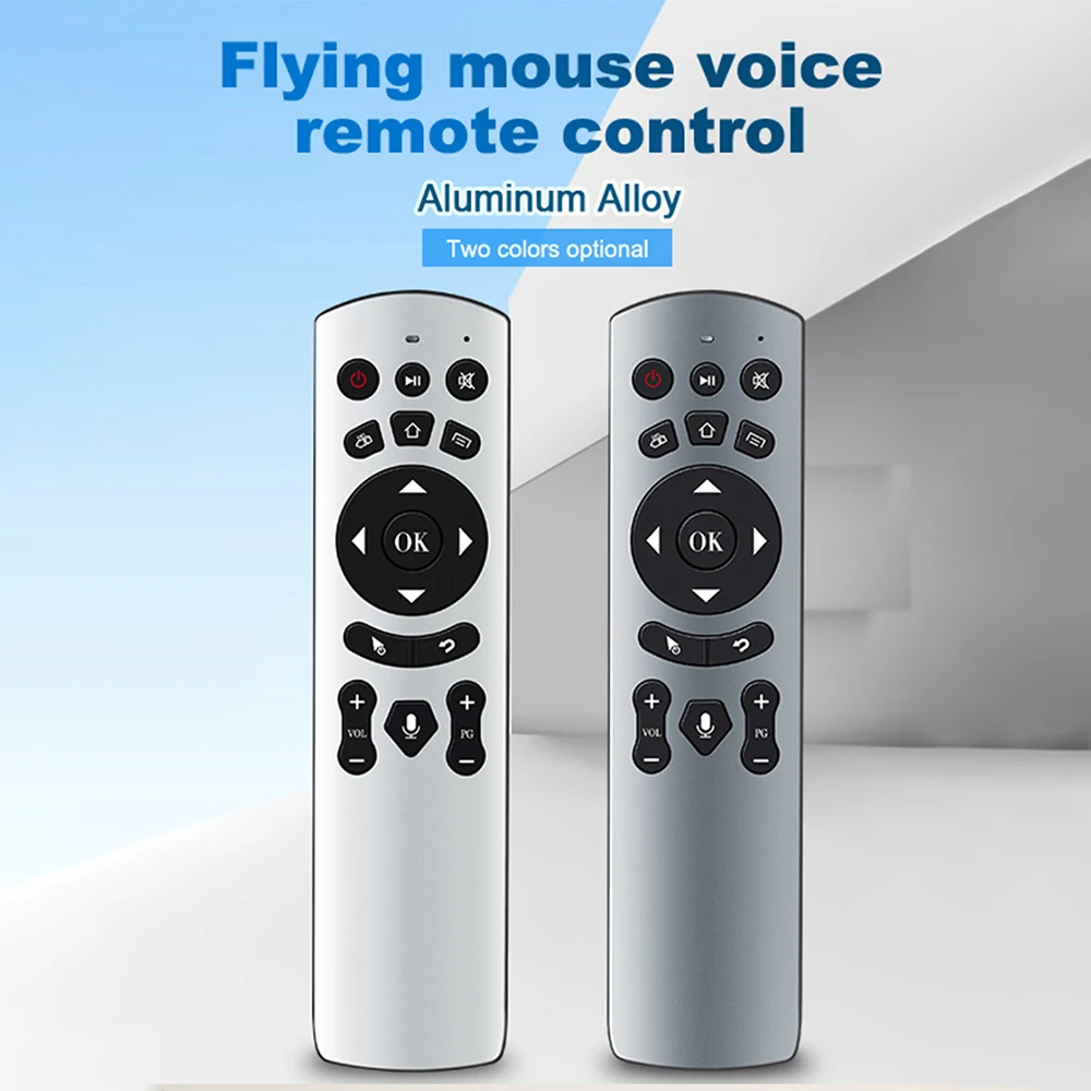 Беспроводной пульт дистанционного управления Air mouse 2,4G из алюминиевого сплава с пультом дистанционного управления Совместимость с мини-ПК/ТВ-боксом/проектором
