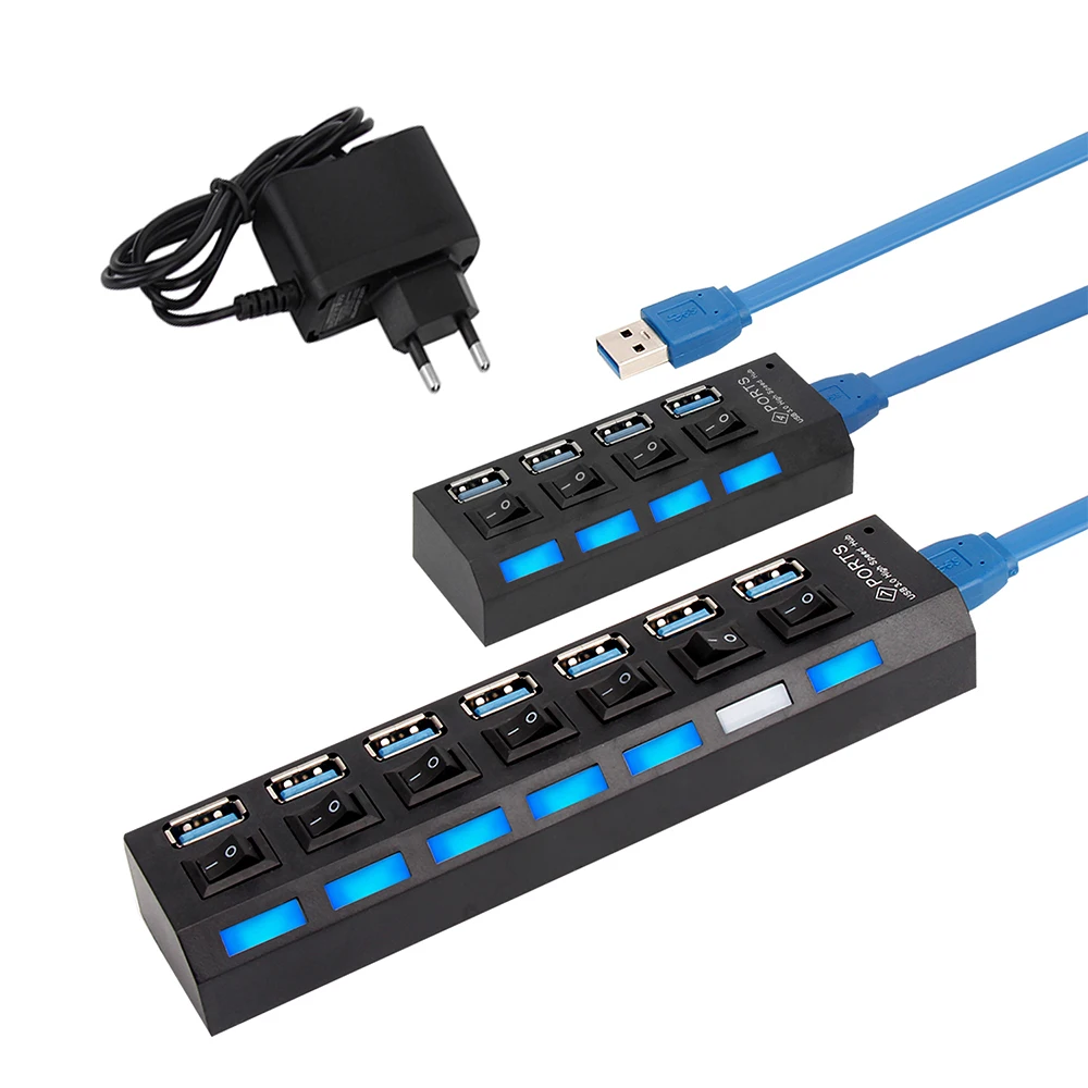 USB 3 0 концентратор 4 порта разветвитель несколько мульти порт хаб ПК Аксессуары с