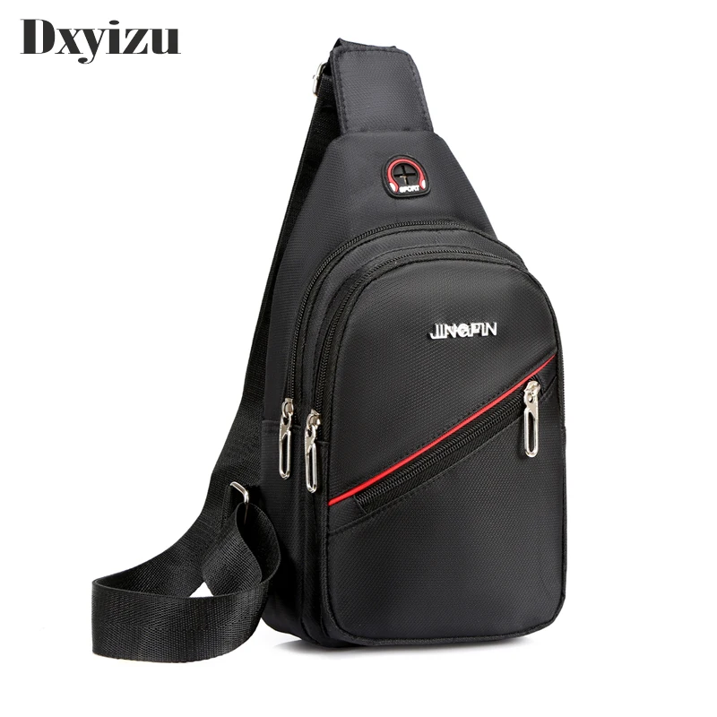 

Luxury Brand Chest Bag Usb Messenger Crossbody Bags For Men Shoulder Sling Bag Waterproof Short Trip Mobile Phone Bag