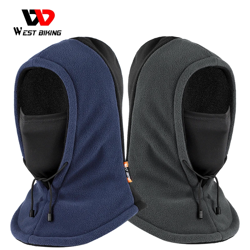 

WEST BIKING Winter Warm Fleece Balaclava Hat Double Layer Warm Cycling Cap Windproof Skiing Fishing Running Outside Sports Caps