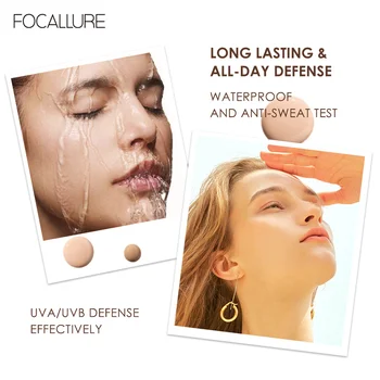 FOCALLURE Pore Blurring Matte Foundation Base Makeup Face Oil control Cosmetics Lightweight Matt Finish