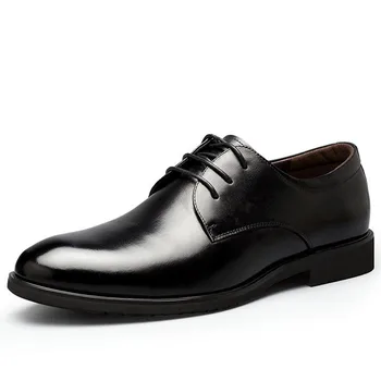 

Men Leather Shoes Oxford PU Leather Men's Dress Shoes Business Flat Shoes Breathable Men's Banquet Wedding Shoes