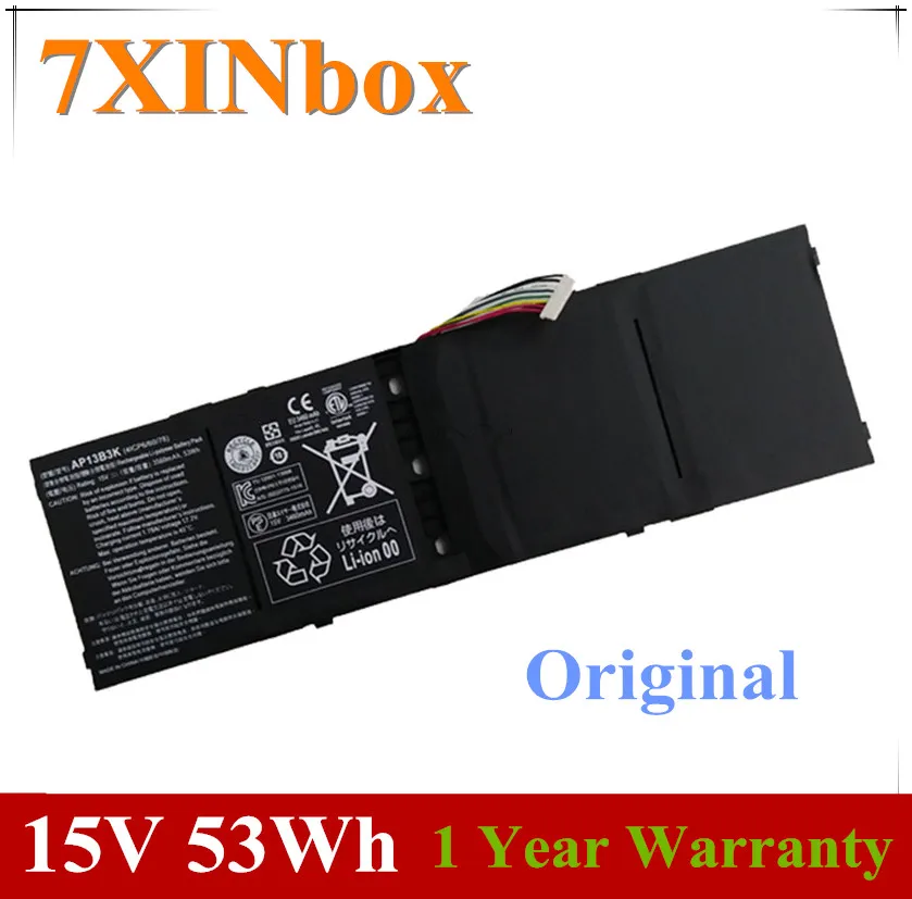 7 xinbox 15V 53wh AP13B3K ноутбук Батарея для acer Aspire M5-583P V5-572P V5-572G серии планшеты
