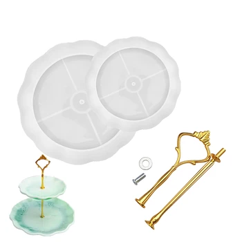 

New 2-layer Tray Silicone Mold 25/18CM Diameter DIY Epoxy Resin Coaster Epoxy Mold Tray Handicraft Making Tools