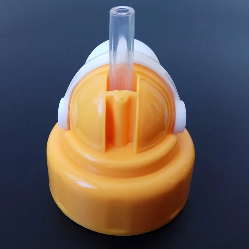 YW Cute Baby Newborn Wide Mouth Milk Bottle Dust Cap Cover Screw Cap Straw Bottle Change Cover Accessories - Color: YW
