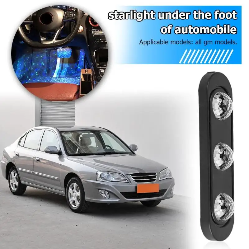 Hot Sale Decorative Lamp Multi-function Starry LED Car Floor Foot Lamp USB Auto Interior Decorative Atmosphere Lights