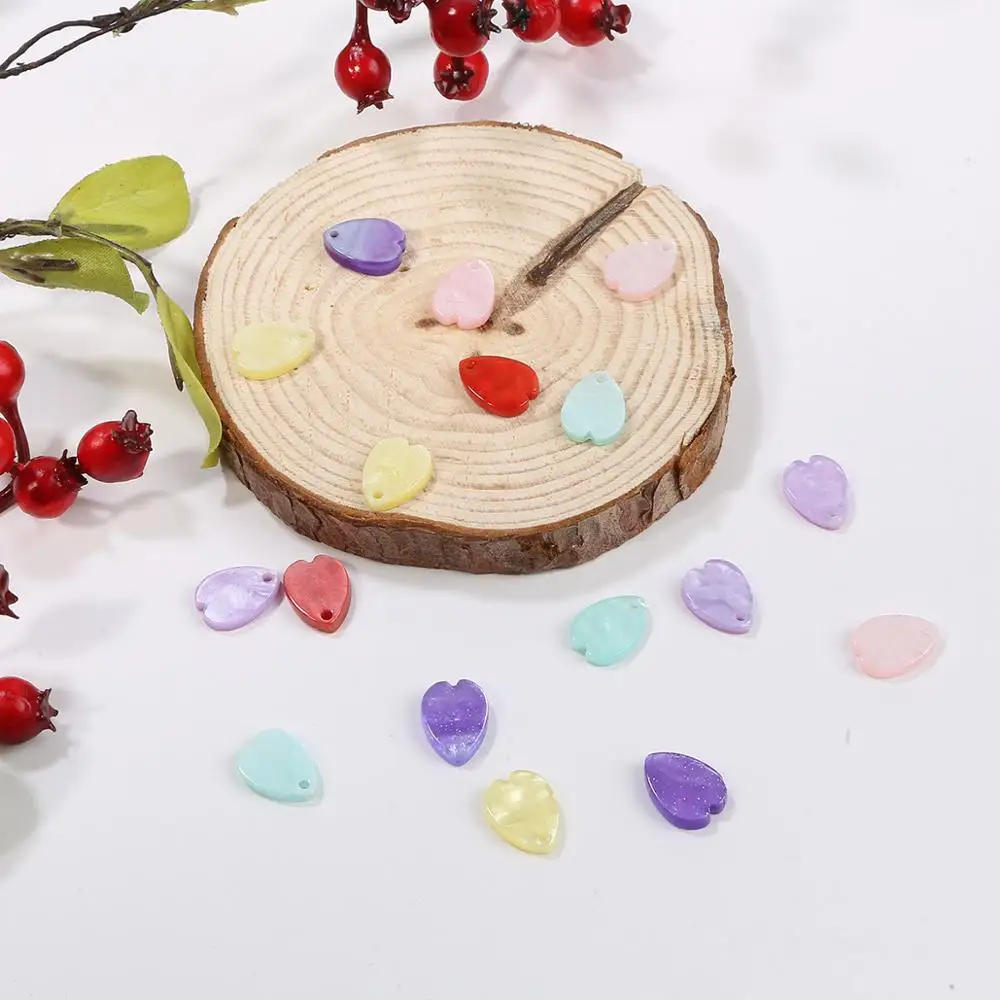 10pcs Pear beads transparent Lampwork Charm Leaf Flower Drop Petal for DIY Jewelry Findings Craft Making Accessories | Украшения и
