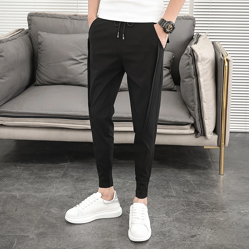 Korean Style Men Fashion Slim Casual Fit Skinny Harem Trousers Slacks Sport Pant 