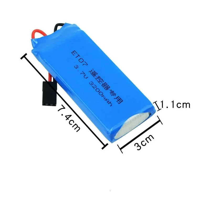 Оригинальная батарея Lipo для передатчика 1S 3,7 V 3200mAh 8C для WFLY ET07 X4 WFLY T7 T6II RC радио пульт дистанционного управления запасные части 2 шт